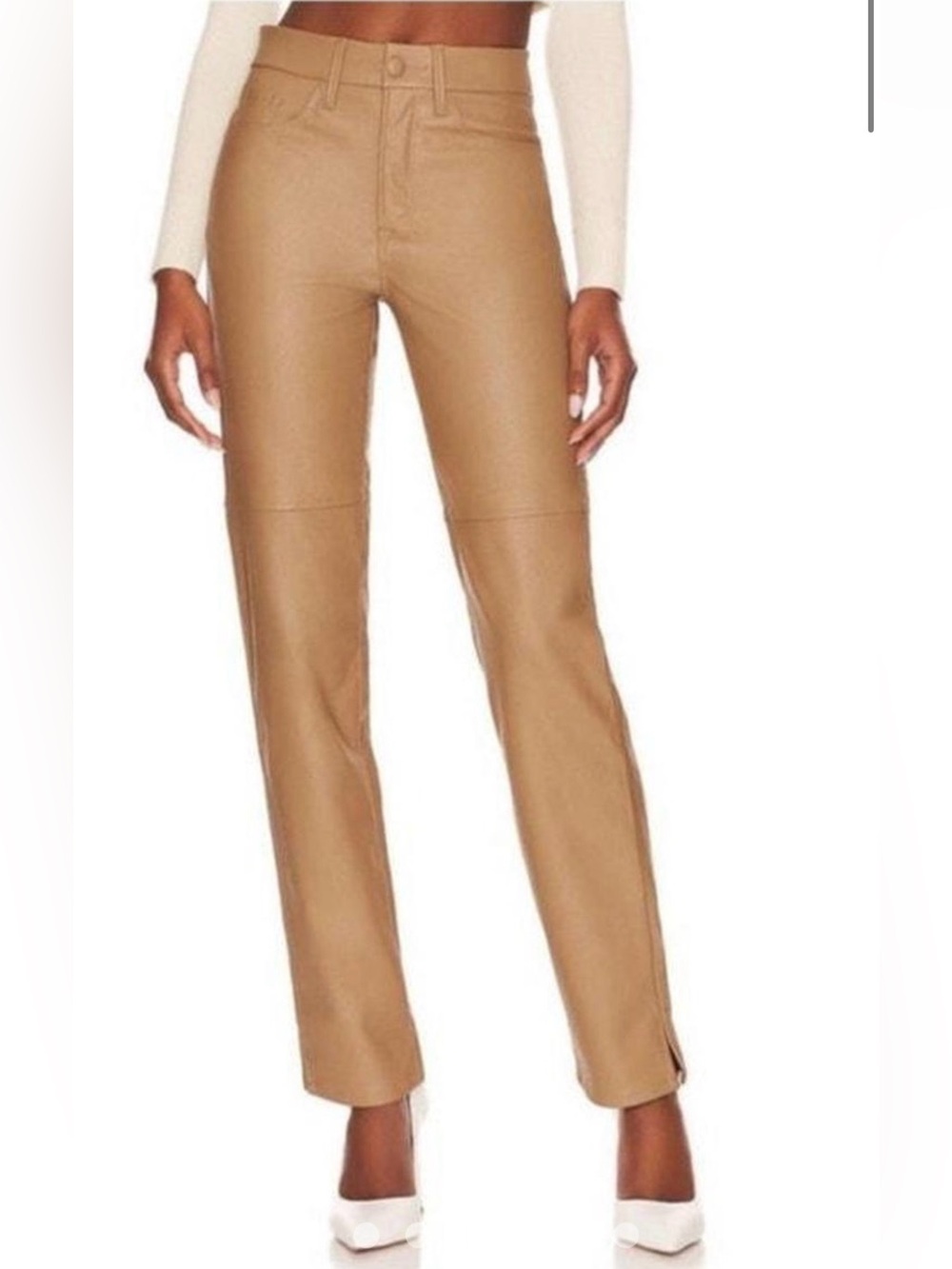 Like New Good American Faux Leather Pants – Size 00/24 – Warm Caramel